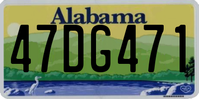 AL license plate 47DG471