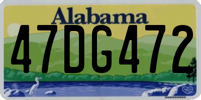 AL license plate 47DG472