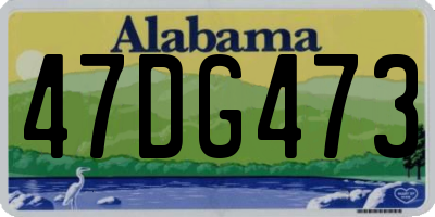 AL license plate 47DG473