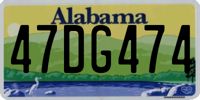 AL license plate 47DG474