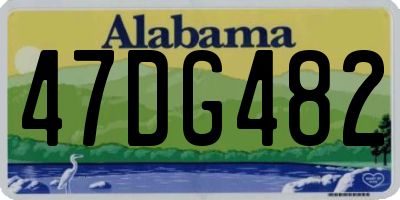AL license plate 47DG482