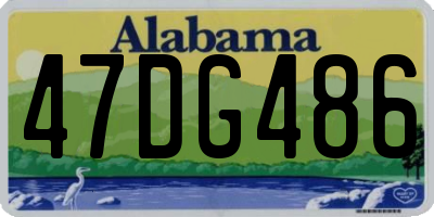 AL license plate 47DG486