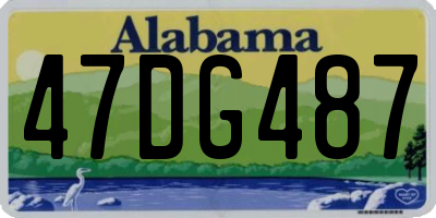 AL license plate 47DG487