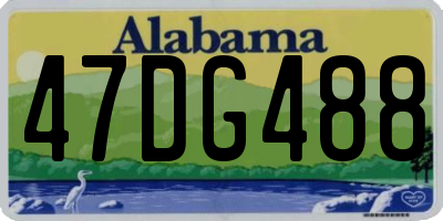 AL license plate 47DG488