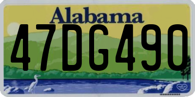 AL license plate 47DG490