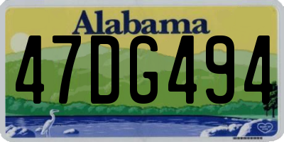 AL license plate 47DG494