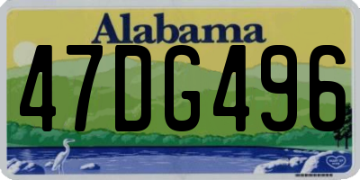 AL license plate 47DG496