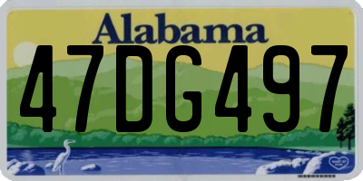 AL license plate 47DG497