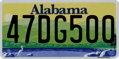 AL license plate 47DG500