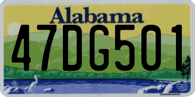 AL license plate 47DG501