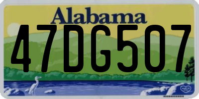 AL license plate 47DG507