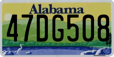 AL license plate 47DG508