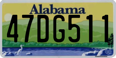 AL license plate 47DG511