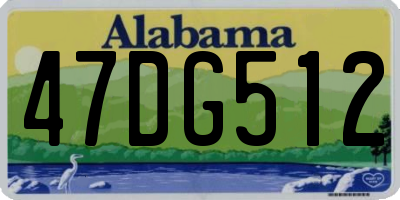 AL license plate 47DG512