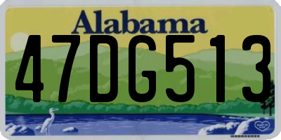 AL license plate 47DG513