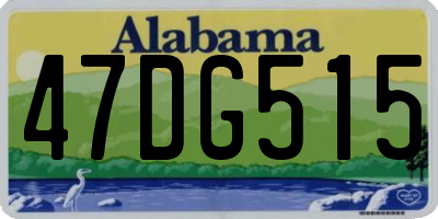 AL license plate 47DG515