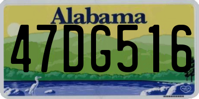 AL license plate 47DG516