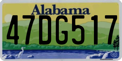 AL license plate 47DG517