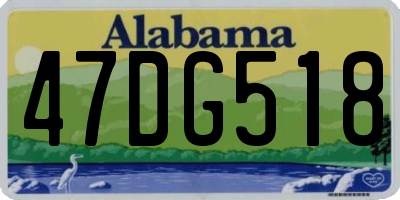 AL license plate 47DG518