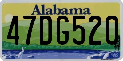 AL license plate 47DG520