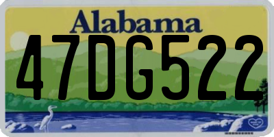 AL license plate 47DG522