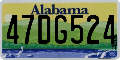 AL license plate 47DG524