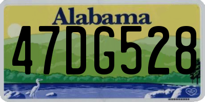 AL license plate 47DG528
