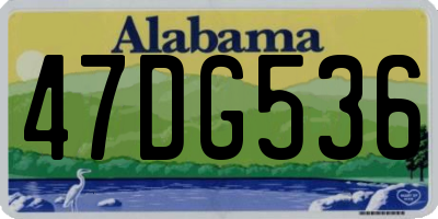 AL license plate 47DG536