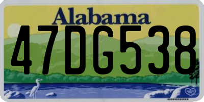 AL license plate 47DG538