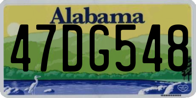 AL license plate 47DG548