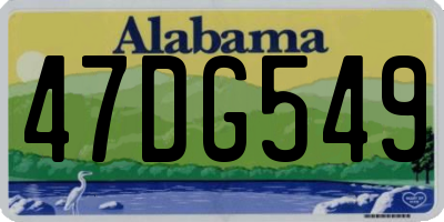 AL license plate 47DG549