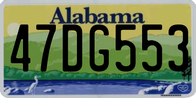 AL license plate 47DG553