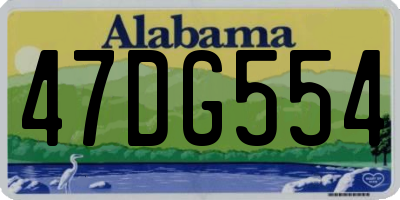 AL license plate 47DG554
