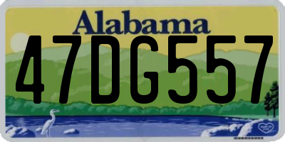 AL license plate 47DG557