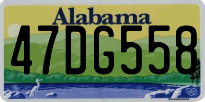 AL license plate 47DG558