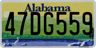 AL license plate 47DG559