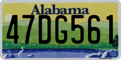 AL license plate 47DG561