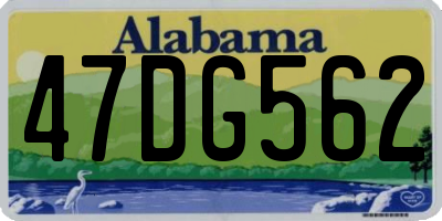 AL license plate 47DG562