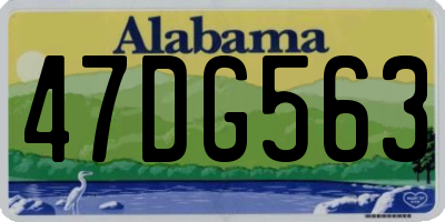 AL license plate 47DG563