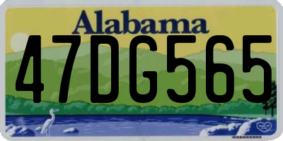 AL license plate 47DG565
