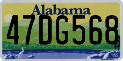 AL license plate 47DG568