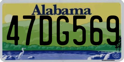AL license plate 47DG569