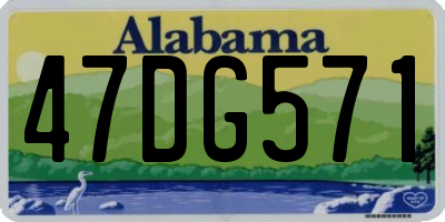 AL license plate 47DG571