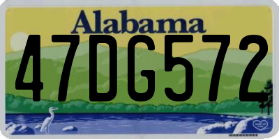 AL license plate 47DG572