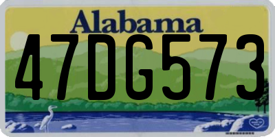 AL license plate 47DG573
