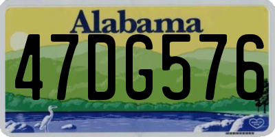 AL license plate 47DG576