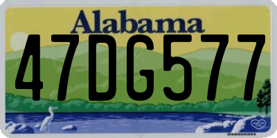 AL license plate 47DG577