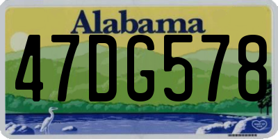 AL license plate 47DG578