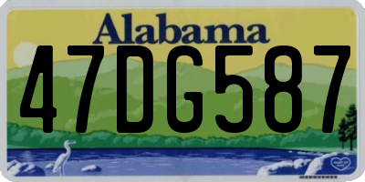 AL license plate 47DG587
