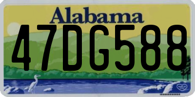 AL license plate 47DG588